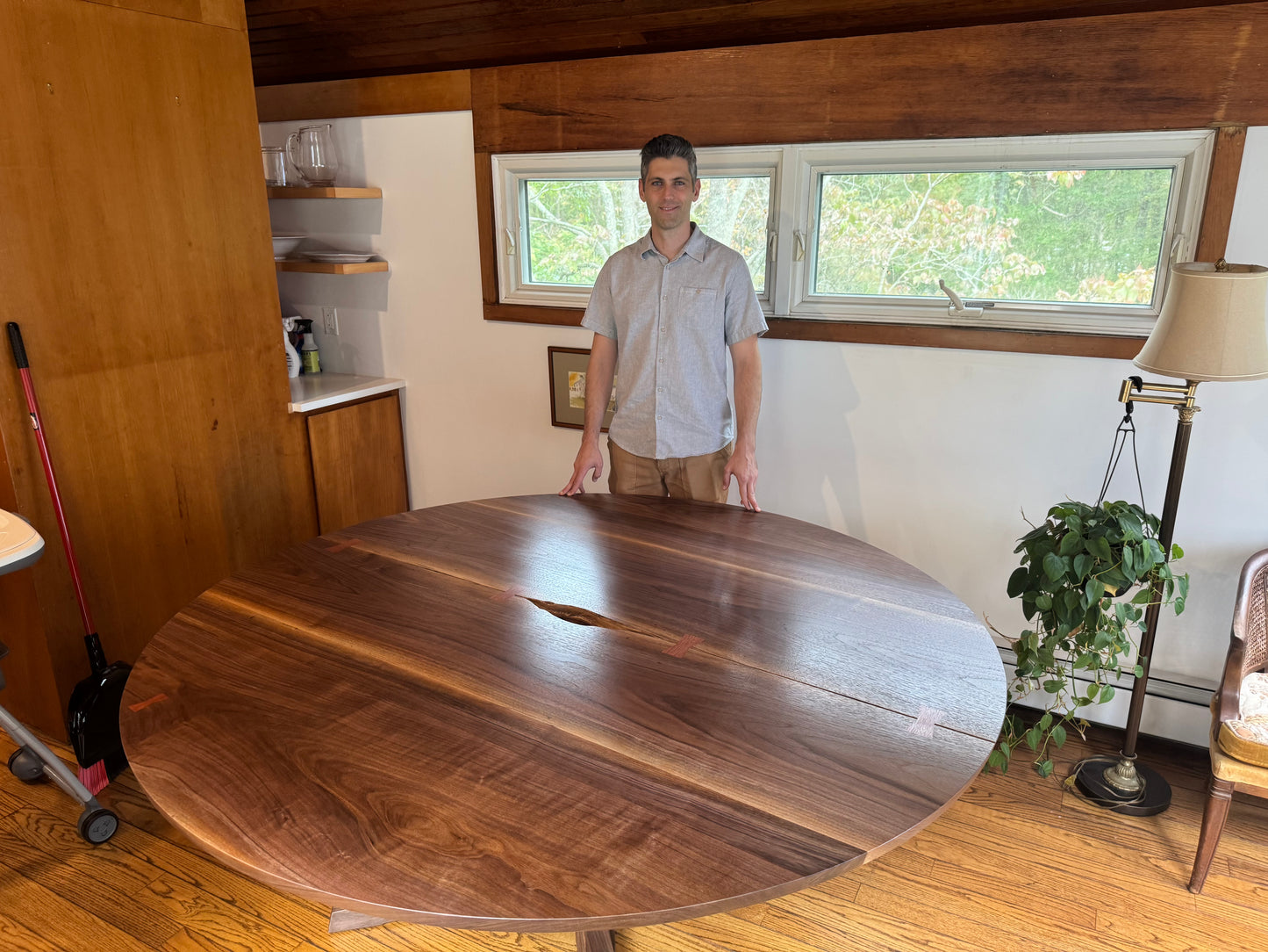 Nakashima Style 6ft Round Dining Table