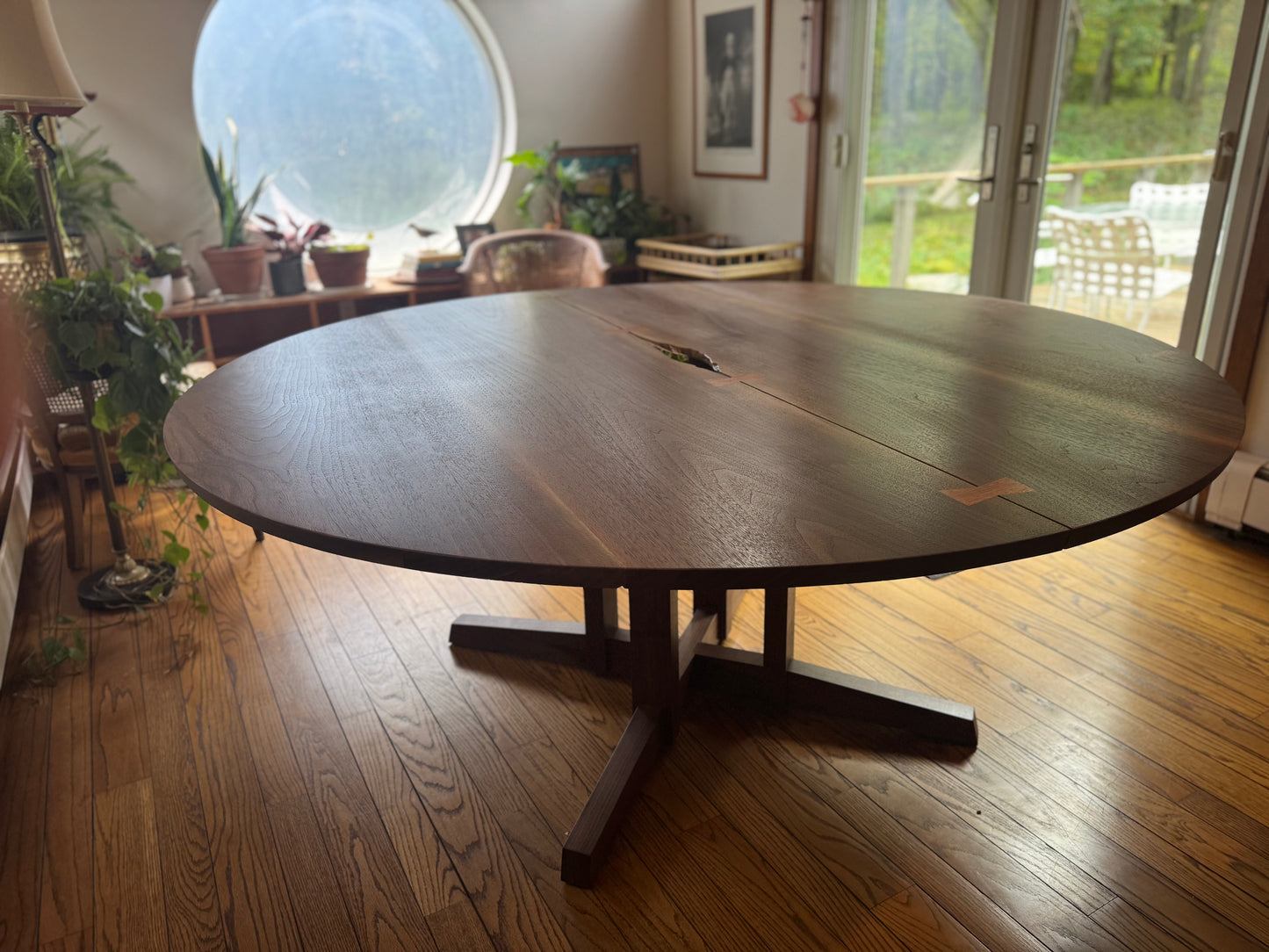 Nakashima Style 6ft Round Dining Table