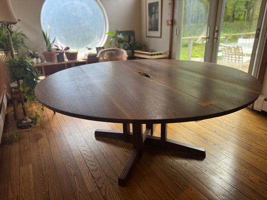 Nakashima Style 6ft Round Dining Table